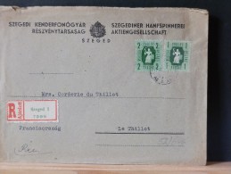 52/646   LETTRE  RECOMM    HONGRIE - Lettres & Documents