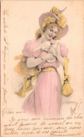 W. BRAUN - Femme à La Colombe - Braun, W.