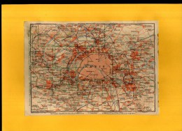 - FRANCE 75 . PARIS ET BANLIEUE .  PLAN DU RESEAU FERRE . ANNEES 1920 . - Europe