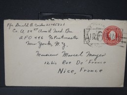 ETATS UNIS- Entier Postal(enveloppe )  Pour La France En 1945  A Voir   P4681 - 1941-60