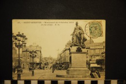 CP, 02, SAINT QUENTIN Monument Du 8 Octobre 1870 Et Rue D'Isle N° 27 Voyagé En 1905 - Saint Quentin