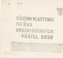 J1070 - Czechoslovakia (1945-79) Control Imprint Stamp Machine (R!): All Patriots In Ranks Of Organized Friends Of USSR - Proeven & Herdrukken