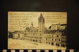 CP, SUISSE BL Basel Rathaus N° 2340 Dos Simple Voyagé En 1903 - Andere & Zonder Classificatie