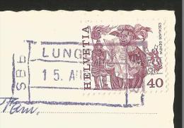 ENGELBERG OW Bergrestaurant BRUNNI Ristis SBB-Bahn-Stempel Lungern 1982 - Lungern