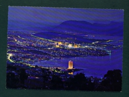 AUSTRALIA  -  Hobart At Night  Unused Postcard As Scan - Hobart