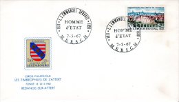LUXEMBOURG. Enveloppe Commémorative De 1967. L. J. Emmanuel Servais. - Máquinas Franqueo (EMA)