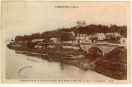 37  CPA Fondettes Embouchure De La Choisille Coteau De La Motte Et Quai De La Loire à La Guinière  état Moyen - Fondettes