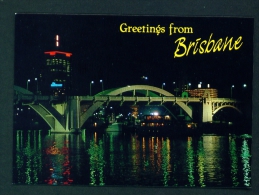 AUSTRALIA  -  Brisbane At Night  Unused Postcard As Scan - Brisbane