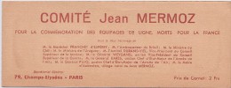 FRANCE - VIGNETTE JEAN MERMOZ EN CARNET COMPLET DE 10 - COMITE JEAN MERMOZ - Aviación