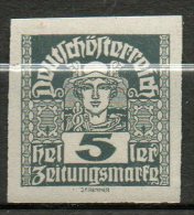 AUTRICHE Journaux  5h Gris 1920-21  N°38 - Journaux