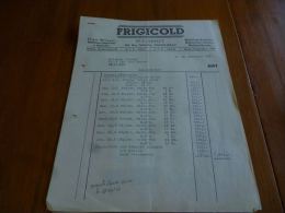 FF2 LC118 Facture Frigicold Ets HAHAUT Frigos Châtelineau 1957 - 1950 - ...