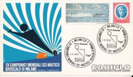18950- WATER SKIING WORLD CHAMPIONSHIP, SPECIAL POSTCARD, 1977, ITALY - Sci Nautico
