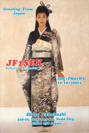 19043- JAPANESE WOMAN, KIMONO, QSL CARD - Asien