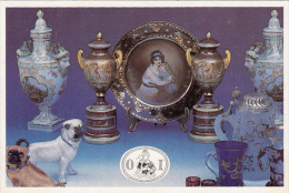 19056- PORCELAIN ITEMS, PLATE, VASE, MUG - Cartes Porcelaine