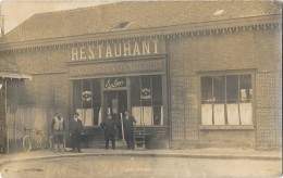 CONTY (80) Carte Photo Restaurant Café Des Voyageurs Place De La Gare Animation - Conty