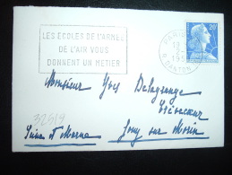 LETTRE MIGNONNETTE TP MARIANNE DE MULLER 20F OBL.MEC. 2-1-1959 PARIS 25 - 1955-1961 Maríanne De Muller