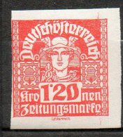 AUTRICHE Journaux  1k Vermillon 1920-21  N°52 - Dagbladen