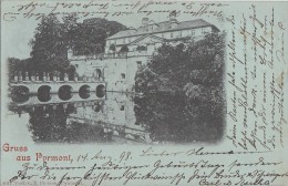 AK Gruss Aus Pyrmont Schloss Gelaufen 14.8.1898 Gel. In Schweiz Nachporto Ansehen !!!!!!!!!!! - Bad Pyrmont