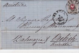 Russia , Cover Da Odessa To Orebic, Dalmazia 1879 Con Contenuto - Cartas & Documentos