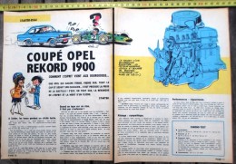 PUB PUBLICITE AUTO COUPE OPEL REKORD 1900 PAR JIDEHEM - Supplies And Equipment