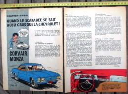 PUB PUBLICITE AUTO ILLUSTREE PAR JIDEHEM CORVAIR MONZA - Matériel Et Accessoires