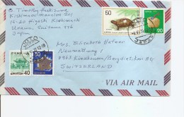 Japon ( Lettre Par Avion De 1979 De Joto Vers La Suisse à Voir) - Cartas & Documentos