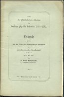 1867 Dr Fritz Burckhardt - Basel Nature Research Festrede Societas Physica Helvetica - Nature