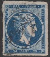 GREECE - 1862 20 L   Hermes. Scott 20. Used - Oblitérés