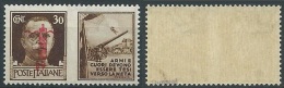 1944 RSI PROPAGANDA GUERRA 30 CENT VARIETà SOPRASTAMPA CAPOVOLTA MNH ** - W169-2 - War Propaganda