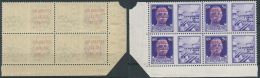 1944 RSI PROPAGANDA GUERRA 50 CENT QUARTINA VARIETà DECALCO MNH ** - W173 - Propaganda Di Guerra