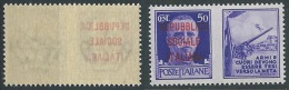 1944 RSI PROPAGANDA GUERRA 50 CENT VARIETà DECALCO MNH ** - W172-3 - Oorlogspropaganda