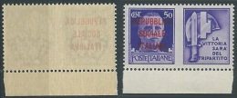 1944 RSI PROPAGANDA GUERRA 50 CENT VARIETà DECALCO MNH ** - W174-4 - Propaganda Di Guerra