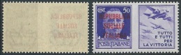 1944 RSI PROPAGANDA GUERRA 50 CENT VARIETà DECALCO MNH ** - W175 - Oorlogspropaganda