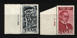 Saar,2x Br,xx (5590),saardru - Unused Stamps