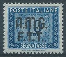 1947-49 TRIESTE A SEGNATASSE 2 RIGHE 10 LIRE LUSSO MNH ** - W176 - Segnatasse