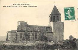 - Puy De Dome - Ref 599-   Pont Du Chateau - Eglise De Sainte Martine - Eglise De Ste Martine -  Carte Bon Etat - - Pont Du Chateau