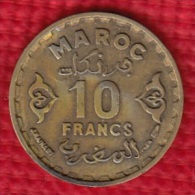 1 PIECE MAROC MAROCCO 10 FRANCS 1371 (N°9) - Marokko