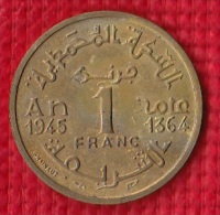 1 PIECE MAROC EMPIRE CHERIFIEN MAROCCO AN 1945/1364 - 1 FRANC (N°26) - Maroc
