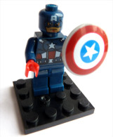 Figurine Type LEGO Légo Minifigures COMICS MARVEL - CAPTAIN AMERICA - Figures