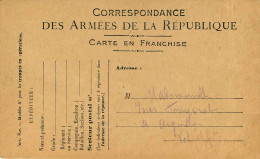 Militaria - Guerre 1914-18 - Franchise Militaire - Adressée à Argenton - Lot Et Garonne - état - War 1914-18