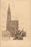 MUNSTER-EGLISE-chalcographie De L.Angener - Muenster