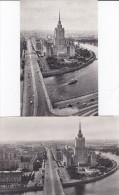 LOT 2 Cpsm 9x14 .  MOSCOU 1973.   Vues Aériennes  : Kutusov Avenue / "Ukraina " Hotel - Rusland