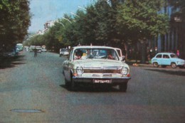 RUSSIA. Postcard  Irkutsk - Karl Marx Street    1975  - Taxi Car - Taxis & Fiacres