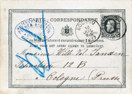 508/23 - BRASSERIE BELGIQUE - Entier Postal BOUSSU 1877 - Cachet Malterie-Brasserie Pecher-Robette - Bier