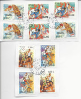 Les Timbres Du Bloc 122 Jeux Olympiques De Pékin Sur Fragments  4222/4225 - Altri & Non Classificati