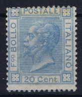 Italia: 1867 Sa 26 , Mi Nr 26 B Light Blue - Nuevos