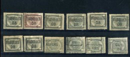 - BELGIQUE . PREOS 1908 . - Roller Precancels 1900-09