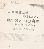 J1085 - Czechoslovakia (1945-79) Control Imprint Stamp Machine (R!): Jubilee Celebrations On Holy Mountain In Pribram - Abbayes & Monastères