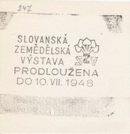 J1091 - Czechoslovakia (1945-79) Control Imprint Stamp Machine (R!): Slavic Agricultural Exhibition Extended Until ... - Proofs & Reprints