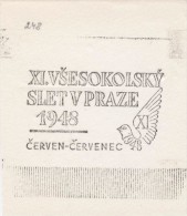 J1092 - Czechoslovakia (1945-79) Control Imprint Stamp Machine (R!): XI. Sokol Festival (Sokol - Gymnastic Organization) - Probe- Und Nachdrucke